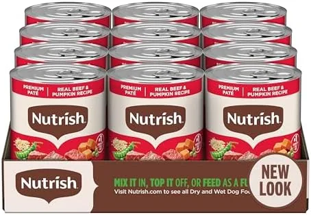 nutrish beef paté wet dog food 13 oz can pack of 12 rachael ray