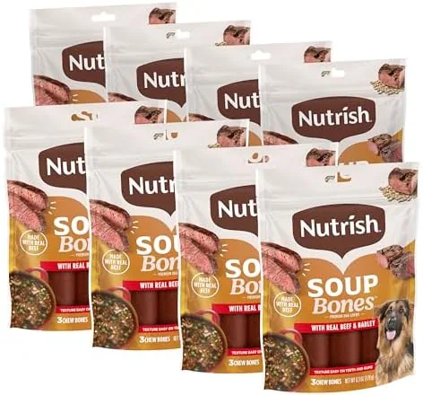 nutrish soup bones beef dog chews 63 oz bag 24 treats rachael ray